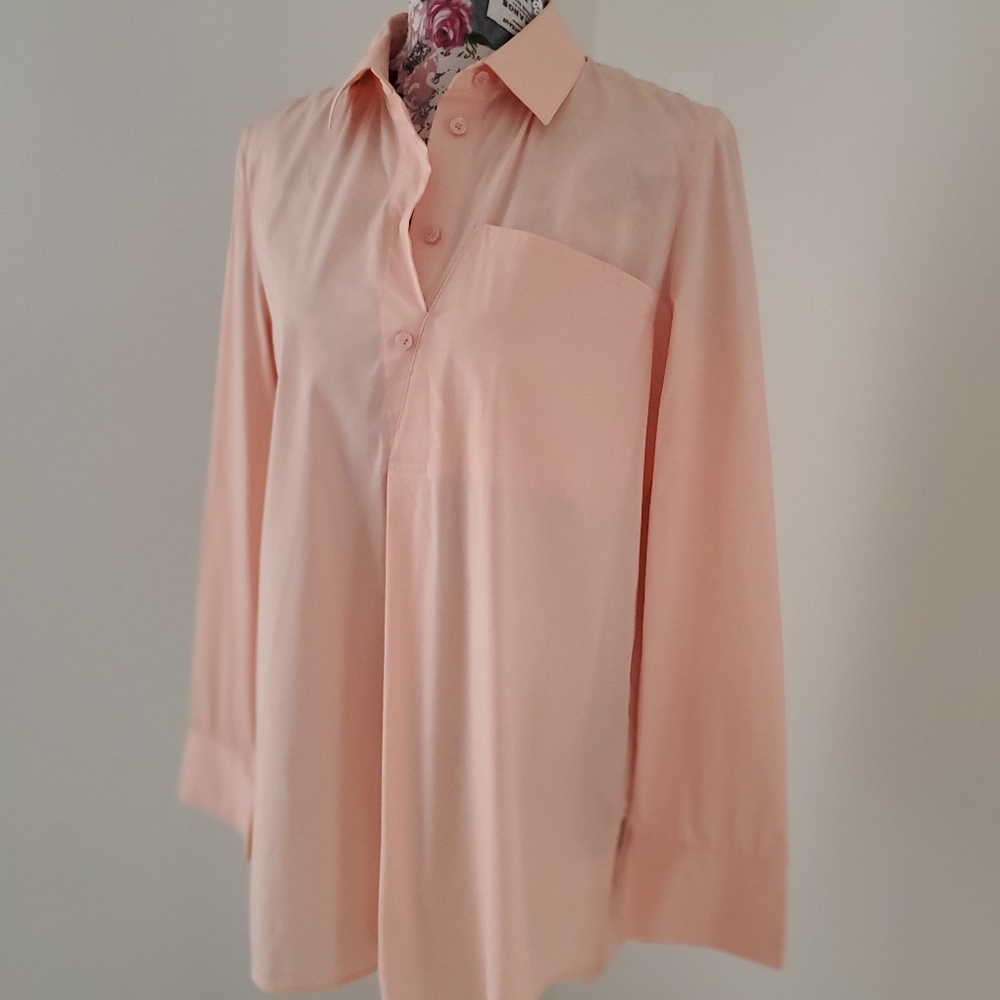 Lafayette 148 New York Soft Coral Blouse